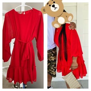 Red Dainty Dress - Size MEDIUM